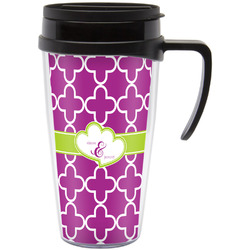Clover Acrylic Travel Mug with Handle (Personalized)