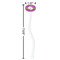 Clover White Plastic 7" Stir Stick - Oval - Dimensions