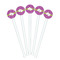 Clover White Plastic 7" Stir Stick - Round - Fan View