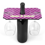 Clover Wine Bottle & Glass Holder (Personalized)