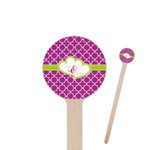 Clover 7.5" Round Wooden Stir Sticks - Double Sided (Personalized)