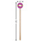 Clover Wooden 7.5" Stir Stick - Round - Dimensions