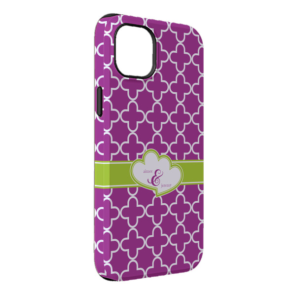 Custom Clover iPhone Case - Rubber Lined - iPhone 14 Plus (Personalized)