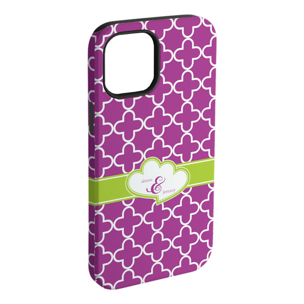 Custom Clover iPhone Case - Rubber Lined - iPhone 15 Plus (Personalized)