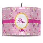 Princess Carriage 16" Drum Pendant Lamp - Fabric (Personalized)