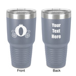 Princess Carriage 30 oz Stainless Steel Tumbler - Grey - Double-Sided (Personalized)