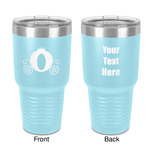 Princess Carriage 30 oz Stainless Steel Tumbler - Teal - Double-Sided (Personalized)