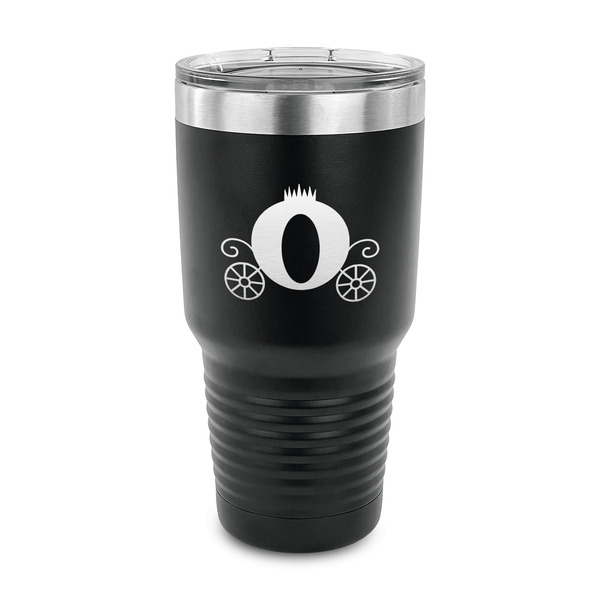 Custom Princess Carriage 30 oz Stainless Steel Tumbler - Black - Single Sided