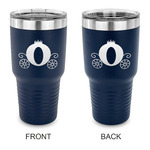 Princess Carriage 30 oz Stainless Steel Tumbler - Navy - Double Sided (Personalized)