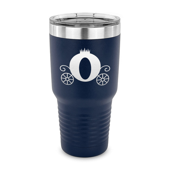 Custom Princess Carriage 30 oz Stainless Steel Tumbler - Navy - Single Sided