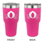 Princess Carriage 30 oz Stainless Steel Tumbler - Pink - Double Sided (Personalized)