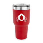 Princess Carriage 30 oz Stainless Steel Tumbler - Red - Single Sided