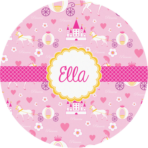 Custom Princess Carriage Multipurpose Round Labels - 4" (Personalized)