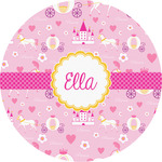 Princess Carriage Multipurpose Round Labels - 5" (Personalized)