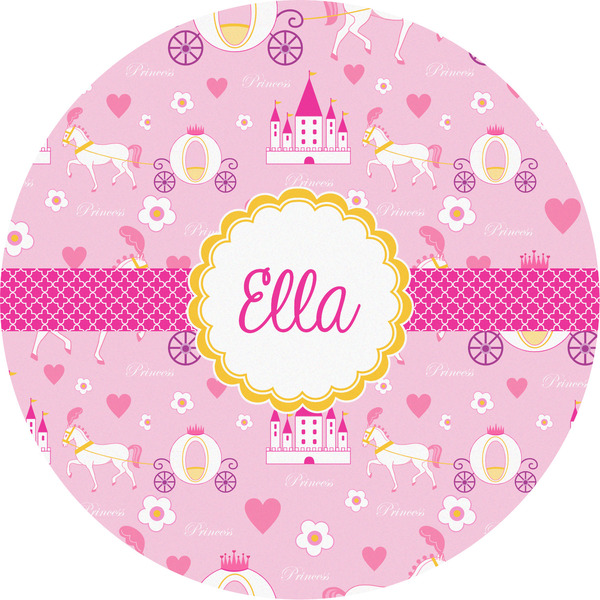 Custom Princess Carriage Multipurpose Round Labels - 5" (Personalized)