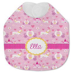 Princess Carriage Jersey Knit Baby Bib w/ Name or Text