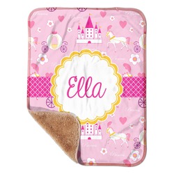 Princess Carriage Sherpa Baby Blanket - 30" x 40" w/ Name or Text