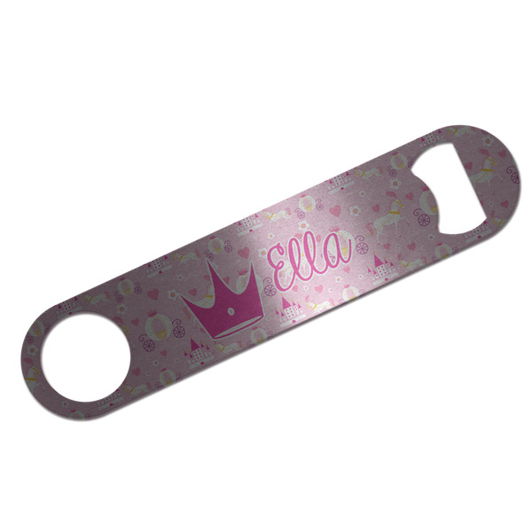 Custom Princess Carriage Bar Bottle Opener - Silver w/ Name or Text