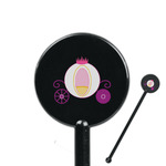 Princess Carriage 5.5" Round Plastic Stir Sticks - Black - Double Sided