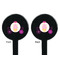 Princess Carriage Black Plastic 7" Stir Stick - Double Sided - Round - Front & Back