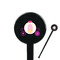 Princess Carriage Black Plastic 7" Stir Stick - Round - Closeup