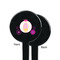 Princess Carriage Black Plastic 7" Stir Stick - Single Sided - Round - Front & Back