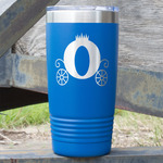 Princess Carriage 20 oz Stainless Steel Tumbler - Royal Blue - Double Sided (Personalized)