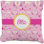 Princess Carriage Faux-Linen Throw Pillow 26" (Personalized)