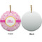 Princess Carriage Ceramic Flat Ornament - Circle Front & Back (APPROVAL)