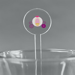 Princess Carriage 7" Round Plastic Stir Sticks - Clear