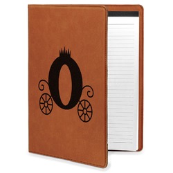 Princess Carriage Leatherette Portfolio with Notepad - Large - Double Sided (Personalized)