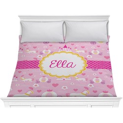 Princess Carriage Comforter - King (Personalized)