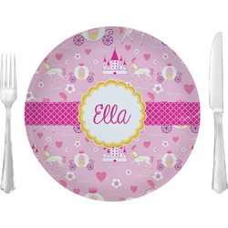 Princess Carriage Glass Lunch / Dinner Plate 10" (Personalized)