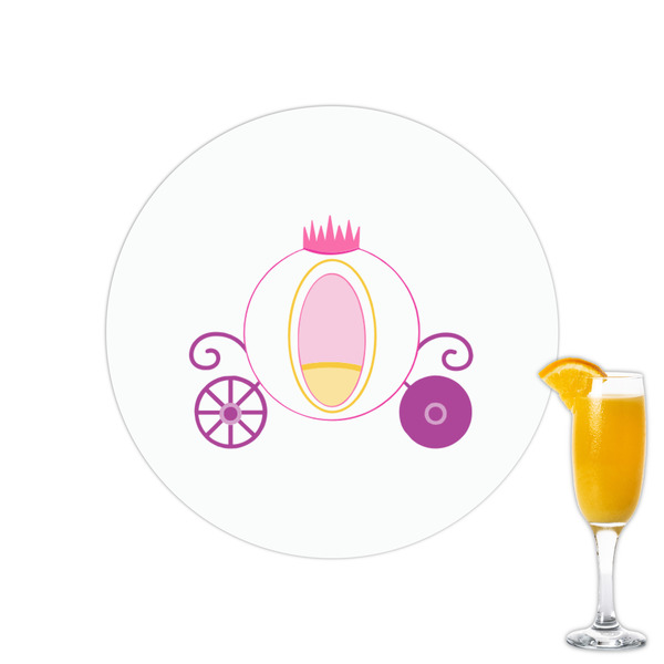 Custom Princess Carriage Printed Drink Topper - 2.15"