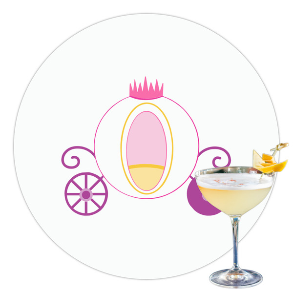 Custom Princess Carriage Printed Drink Topper - 3.5"