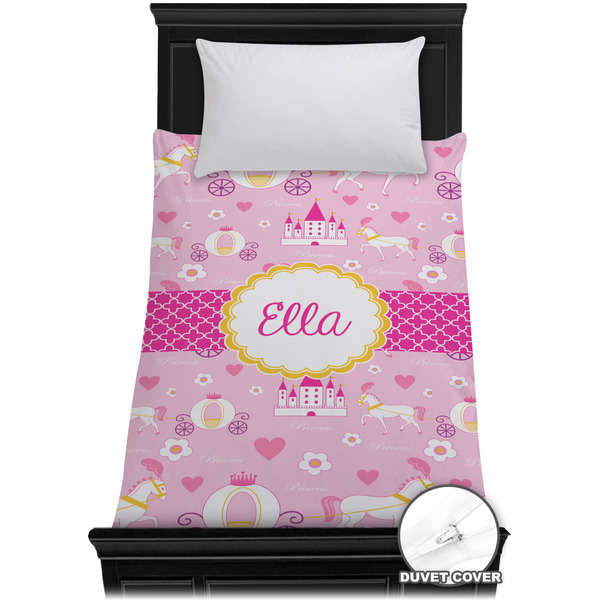 Custom Princess Carriage Duvet Cover - Twin XL (Personalized)