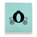 Princess Carriage Leather Binder - 1" - Teal (Personalized)