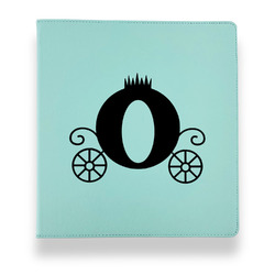 Princess Carriage Leather Binder - 1" - Teal (Personalized)