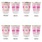 Princess Carriage Glass Shot Glass - with gold rim - Set of 4 - APPROVAL