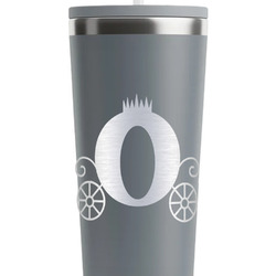 Princess Carriage RTIC Everyday Tumbler with Straw - 28oz - Grey - Double-Sided (Personalized)