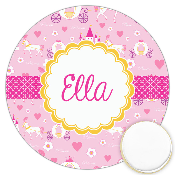 Custom Princess Carriage Printed Cookie Topper - 3.25" (Personalized)