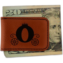 Princess Carriage Leatherette Magnetic Money Clip - Single Sided