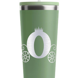 Princess Carriage RTIC Everyday Tumbler with Straw - 28oz - Light Green - Double-Sided (Personalized)