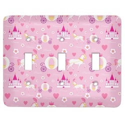 Princess Carriage Light Switch Cover (3 Toggle Plate)