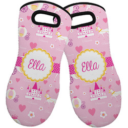 Princess Carriage Neoprene Oven Mitts - Set of 2 w/ Name or Text