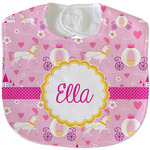 Princess Carriage Velour Baby Bib w/ Name or Text