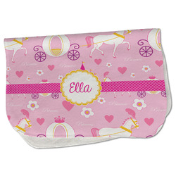 Princess Carriage Burp Cloth - Fleece w/ Name or Text