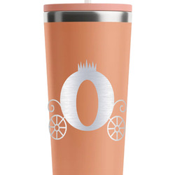 Princess Carriage RTIC Everyday Tumbler with Straw - 28oz - Peach - Double-Sided (Personalized)