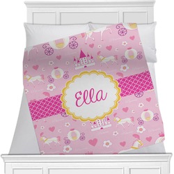Princess Carriage Minky Blanket - Twin / Full - 80"x60" - Double Sided (Personalized)
