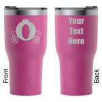 Princess Carriage RTIC Tumbler - Magenta - Laser Engraved - Double-Sided (Personalized)